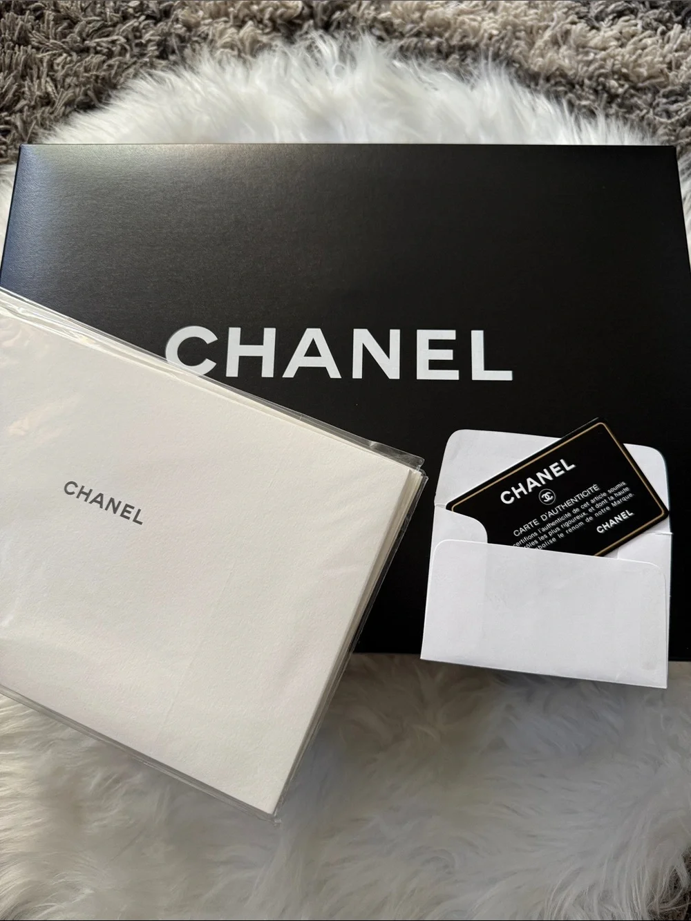 CHANEL Quilted Small Shopper in Light Blue/Grey with Gunmetal Hardware